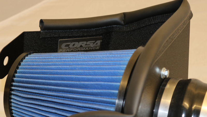 Ford F-150 Performance Air Intake - CORSA Performance - APEX Series Metal Shield with MaxFlow 5 Oiled Filter - Matte Black - `17-`18